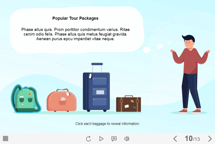 Clickable Baggages — Lectora Template-63264