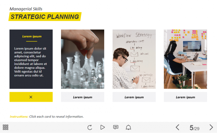 Strategic Planning Flip Cards — Lectora Template-63469