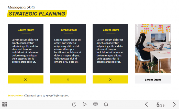 Strategic Planning Flip Cards — Lectora Template-63470