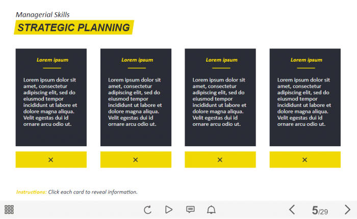 Strategic Planning Flip Cards — Lectora Template-63471
