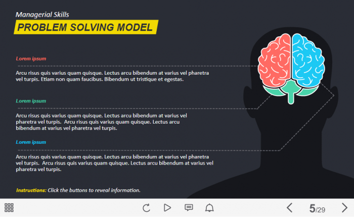 Problem Solving Model Buttons — Lectora Template-63478