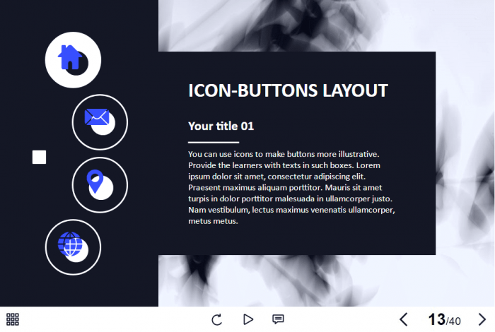 Four Buttons with Icons — Storyline 3 / 360 Template-60288