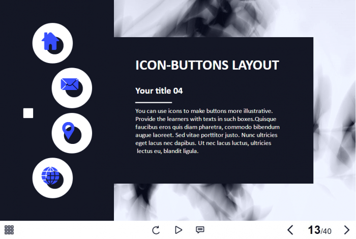 Four Buttons with Icons — Storyline 3 / 360 Template-60289