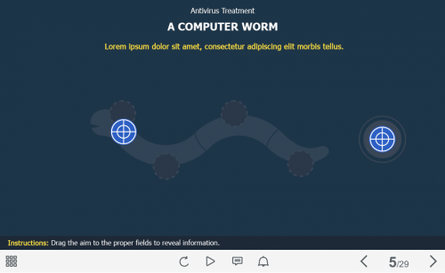 Computer Worm Destruction — Captivate Template-62240