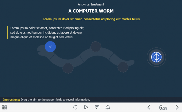 Computer Worm Destruction — Captivate Template-62241