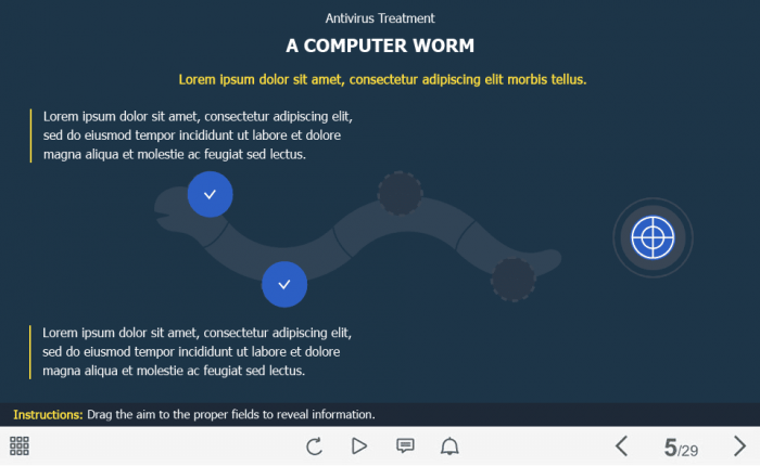 Computer Worm Destruction — Captivate Template-62242