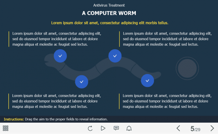 Computer Worm Destruction — Captivate Template-62243