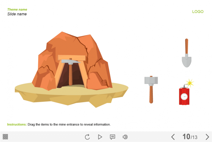 Draggable Mining Tools — Captivate Template-60942