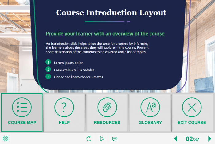 Common Business Course Starter Template — Trivantis Lectora-64200