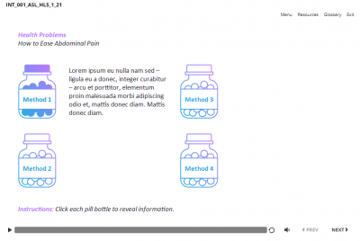 Clickable Pill Bottles — Storyline Template – eLearningchips